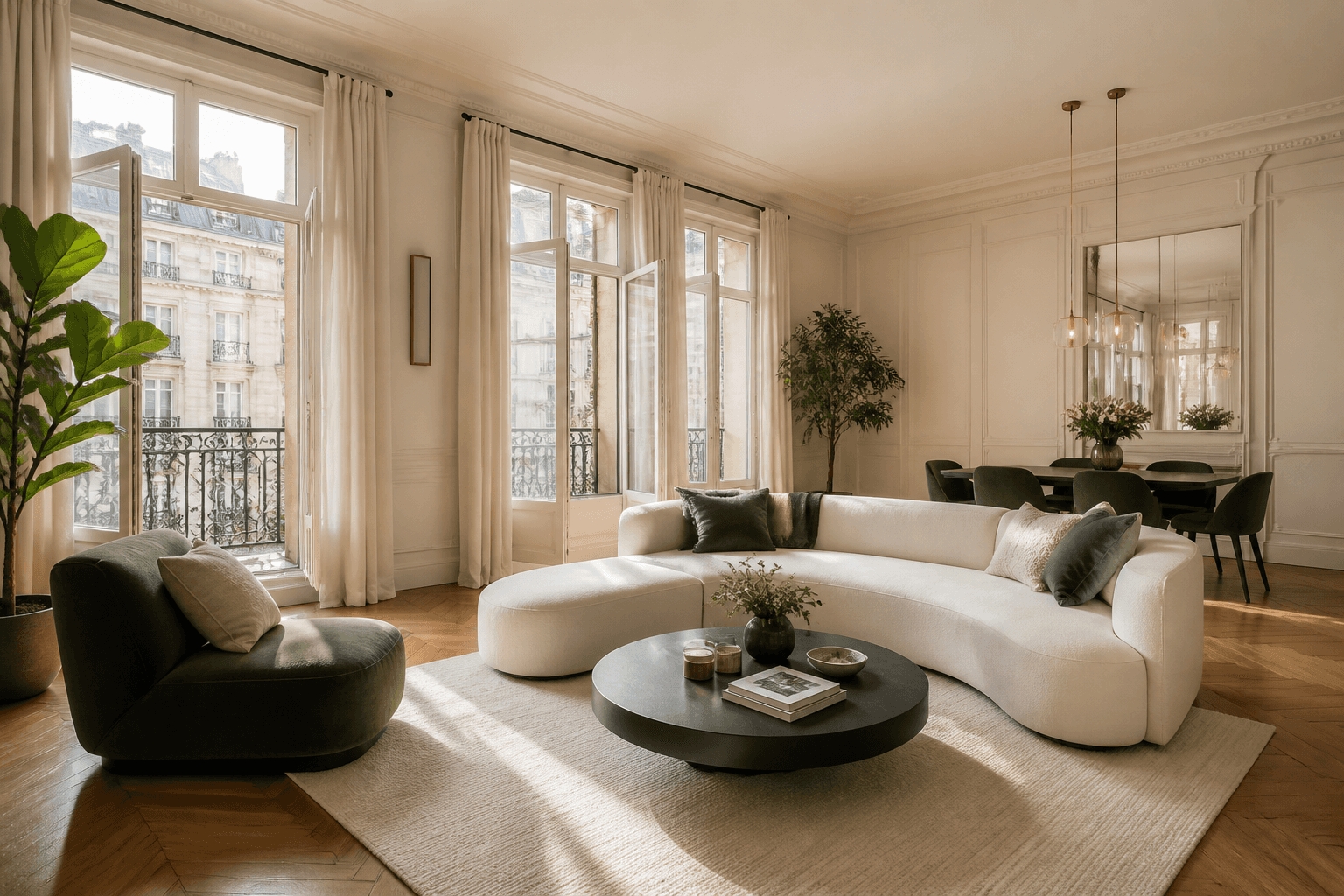 Salon lumineux présenté dans Teneli